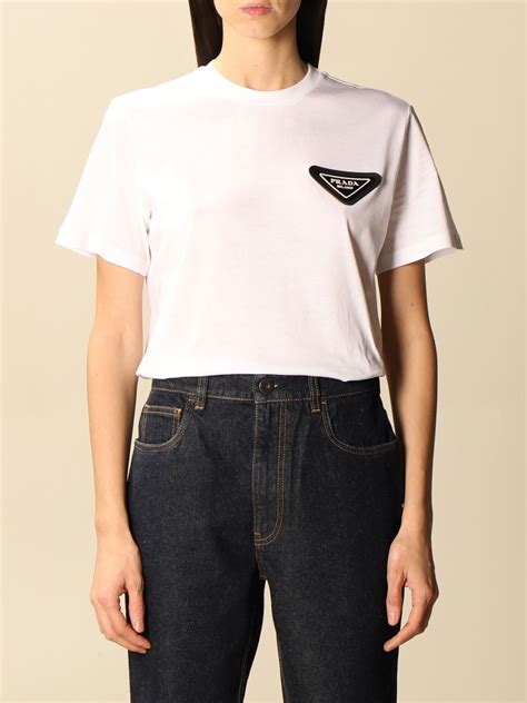 prada shirt with logo|prada logo shirt women.